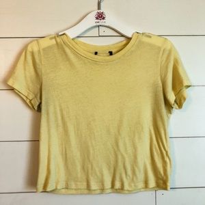 Yellow crop top